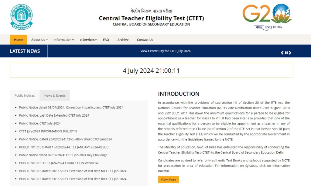 CTET Admit Card 2024